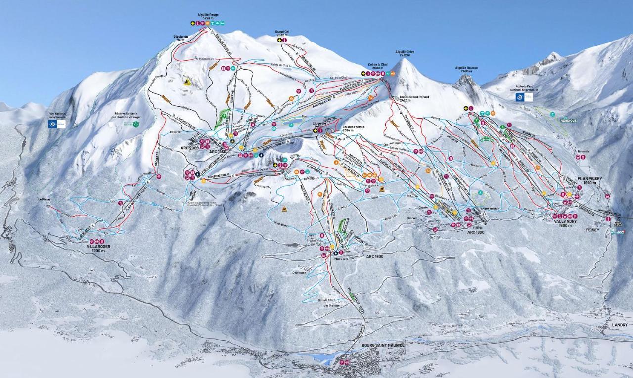 Spacious ski-in ski-out apartment 4-6 pax, 161 Sources de Marie Arc 1950 Les Arcs  Exterior foto